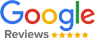 Google Reviews logo featuring the word "Google" in colorful letters with "Reviews" in black underneath, representing user feedback.